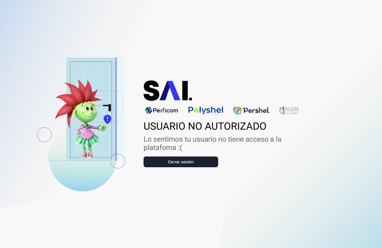 Usuario no autorizado